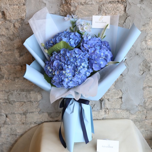 [그대안의 블루 수국 꽃다발] 플로라운지 생화꽃다발 배송, 생화꽃다발, 꽃배달서비스