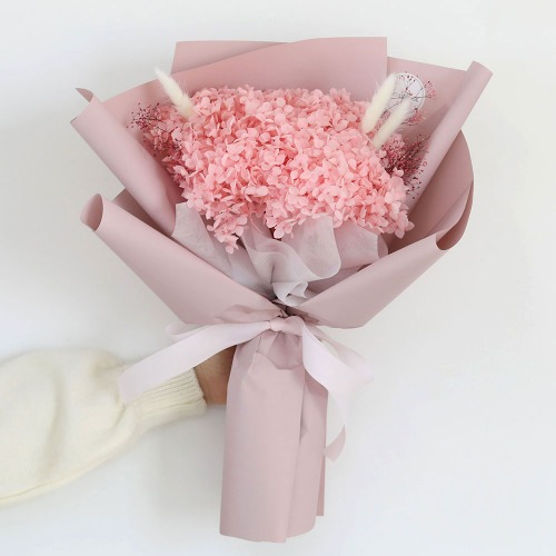 프리저브드수국 꽃다발 핑크, 예쁜꽃다발, 꽃배달서비스